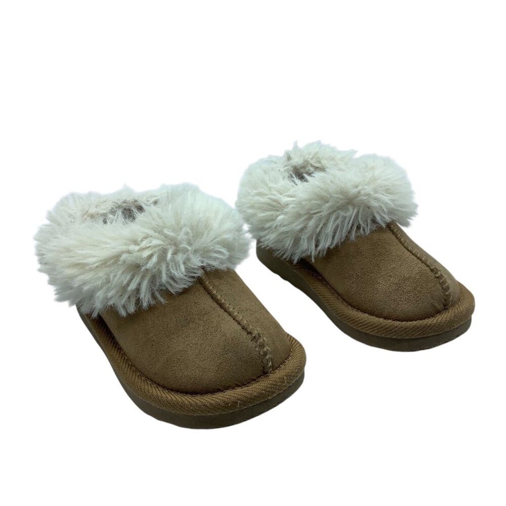 Target Toddler‎ Faux Suede & Faux Fur Slipper Shoes Loafers Girl Size 6